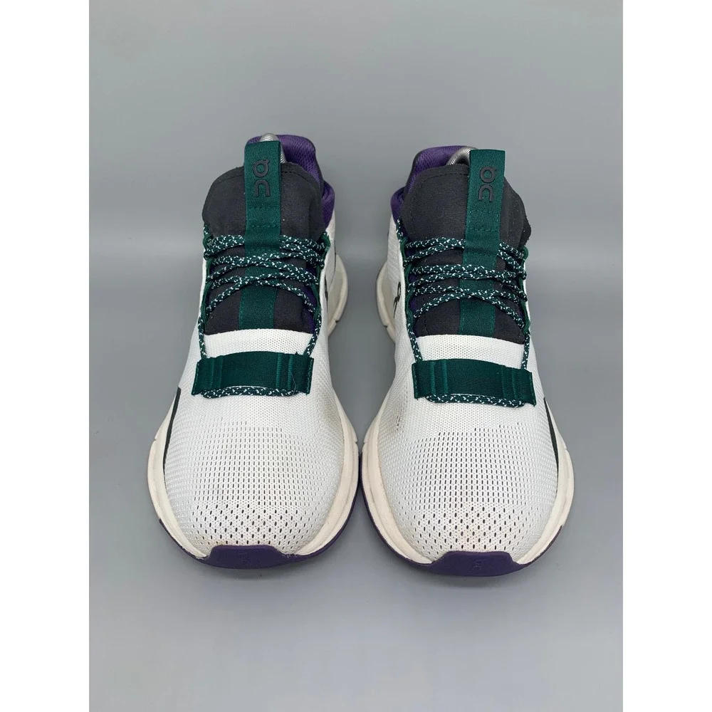 On Cloudnova White Purple Green Running Shoes 26.99115 Women's Sz 9